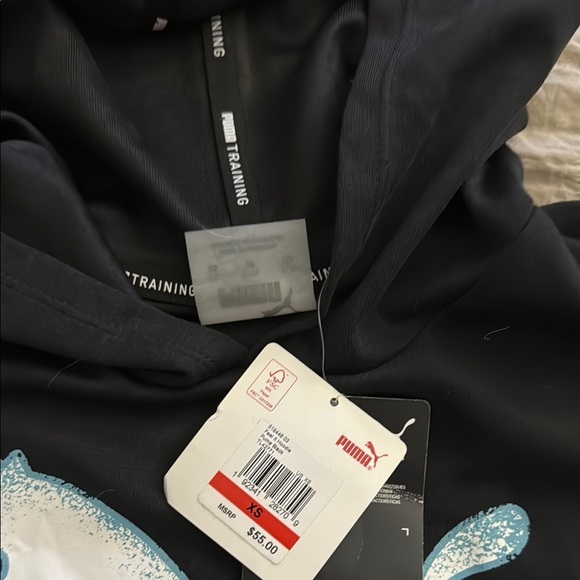Puma Black and White Hoodie - XS - NEW - Picture 4 of 8